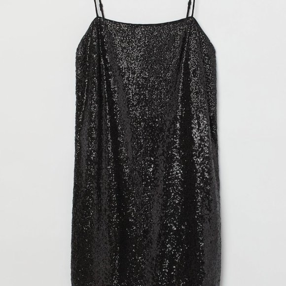Black Sequined Dress - Picture 3 of 5